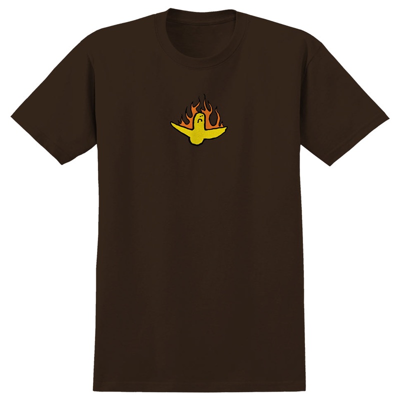 Krooked Fire Bird T Shirt Dark Chocolate Medium