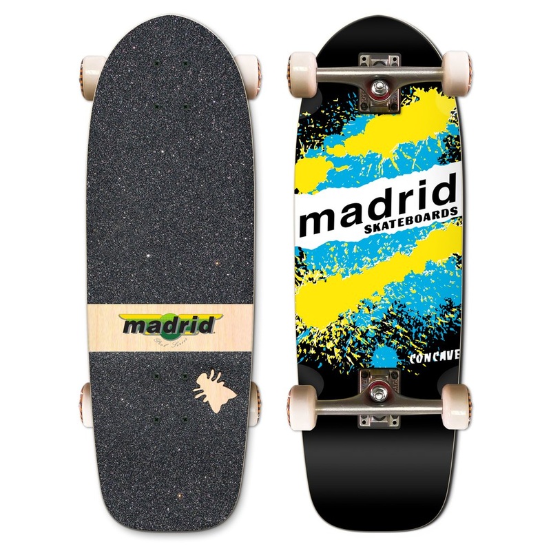 Madrid Explosion 9.5″ Blue/Yellow Complete Skateboard