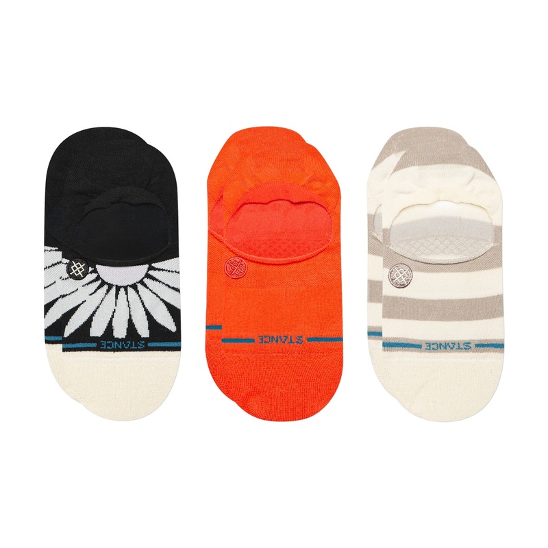 Stance Prowess No Show 3 Pack Socks Coral S :: Men 3-5.5/ Women 5-7.5