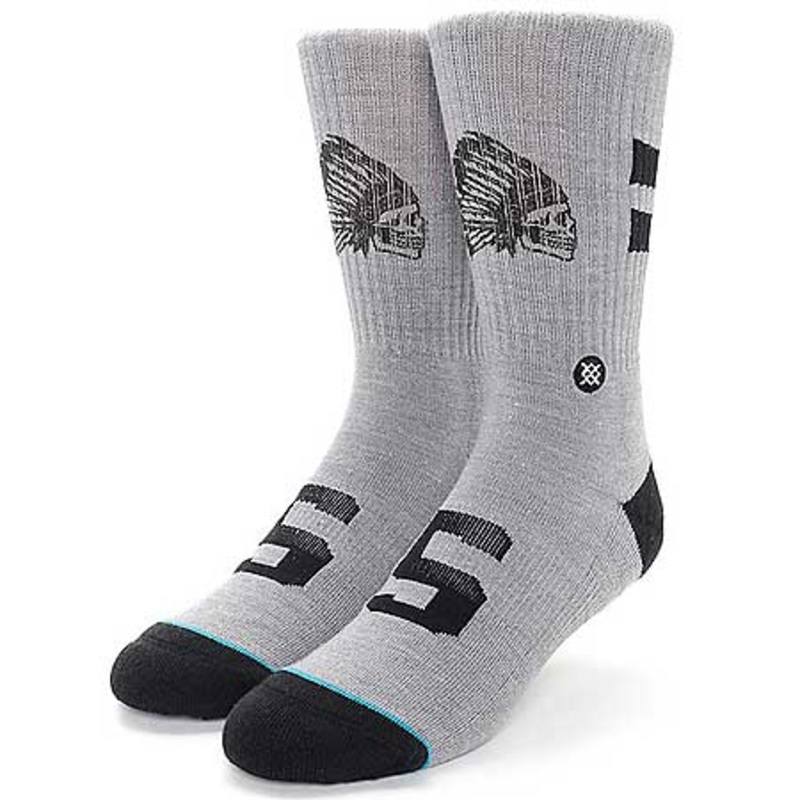 Stance Warfare Crew Socks Gray Medium