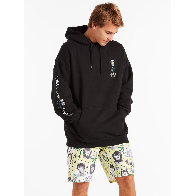 Volcom Men’s Surf Vitals Ozzy Wrong Pullover Hoodie Small Black