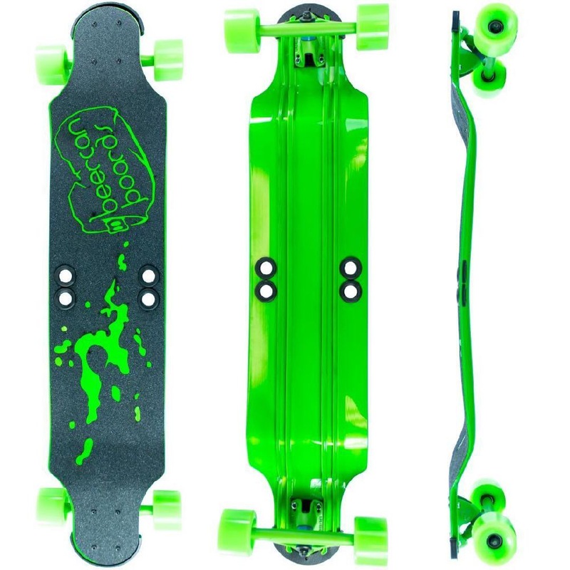 Beercan Green 38″ Root Beer Drop Down Longboard Complete