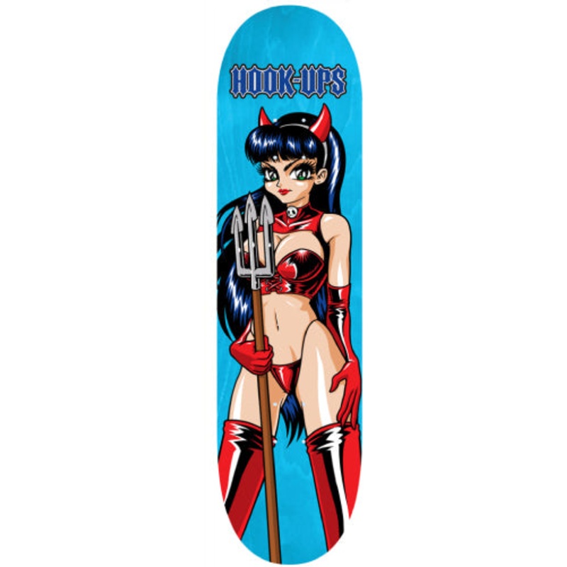 Hook-Ups Devil Girl Skateboard Deck 8.5″ 8.5″ Blue Veneer