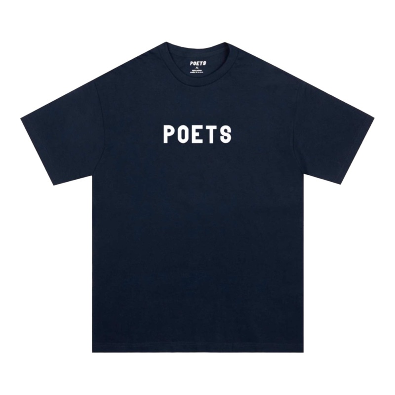 POETS OG FLOCKED T SHIRT NAVY S