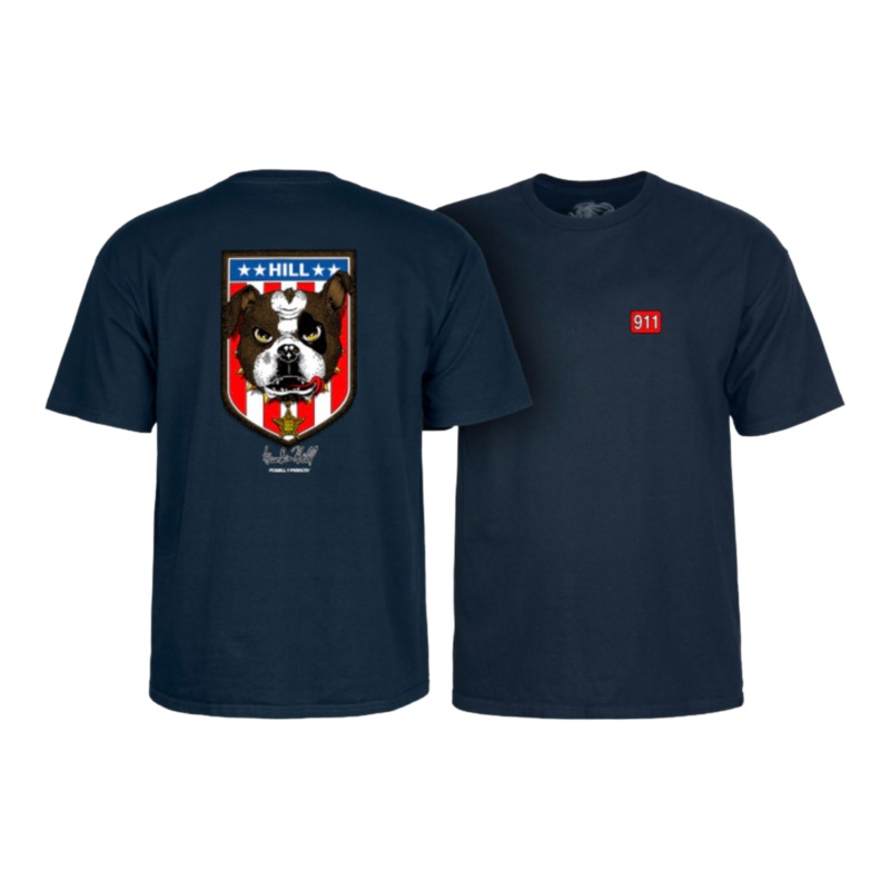 Powell Peralta Hill Bulldog T-Shirt Navy Navy S