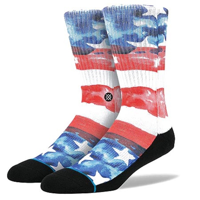 Stance USA Crew Socks Red Large