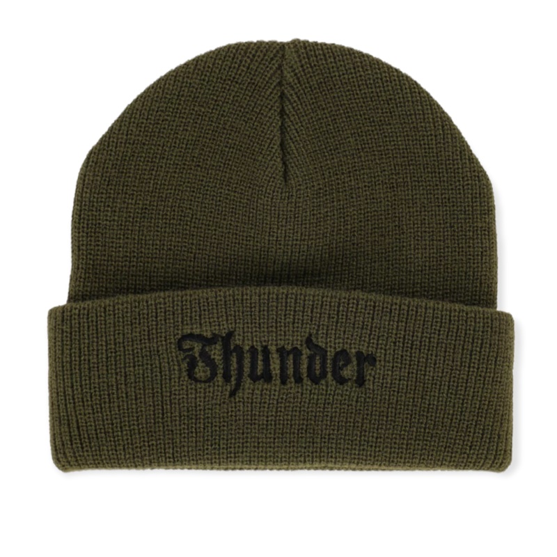 Thunder Script Beanie Army/Black OS
