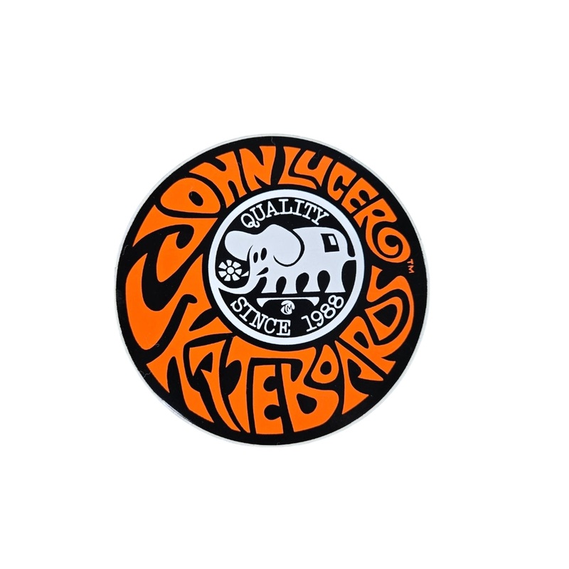 Vintage 80s John Lucero STICKER – ORANGE