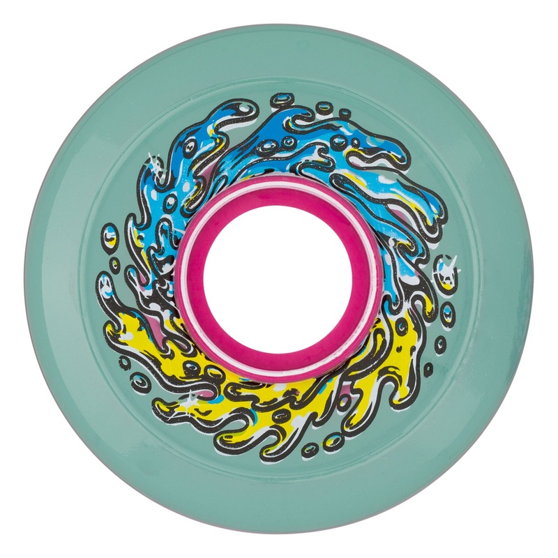 60mm OG Slime Chrome Trans Green 78a Slime Balls Skateboard Wheels