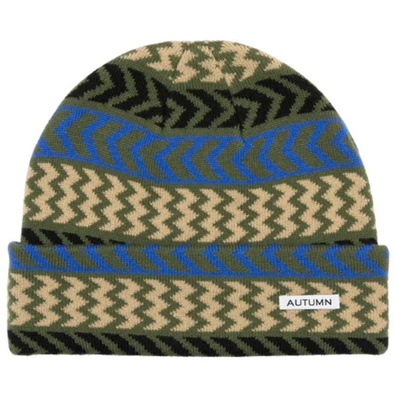 Autumn Chevron Beanie 2024 Army Green