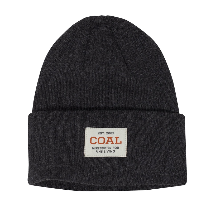 Coal Recycled Wool Uniform Knit Cuff Beanie Heather Black