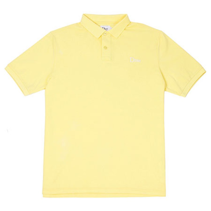 Dime Polo Shirt Light Yellow Small