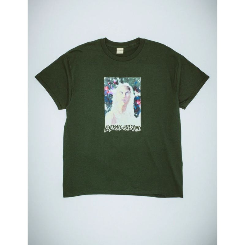 Fucking Awesome Painterly T-Shirt Forest Green MD