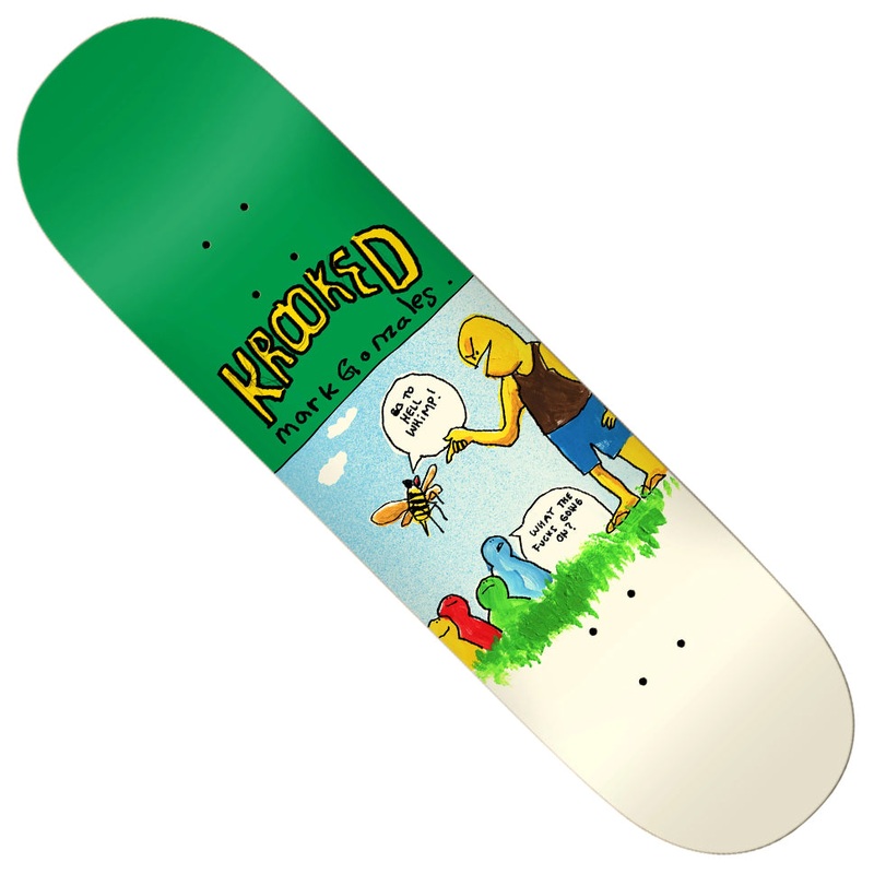 Krooked Gonz Whimp Deck Green 8.75 x 32.62 WB:14.62