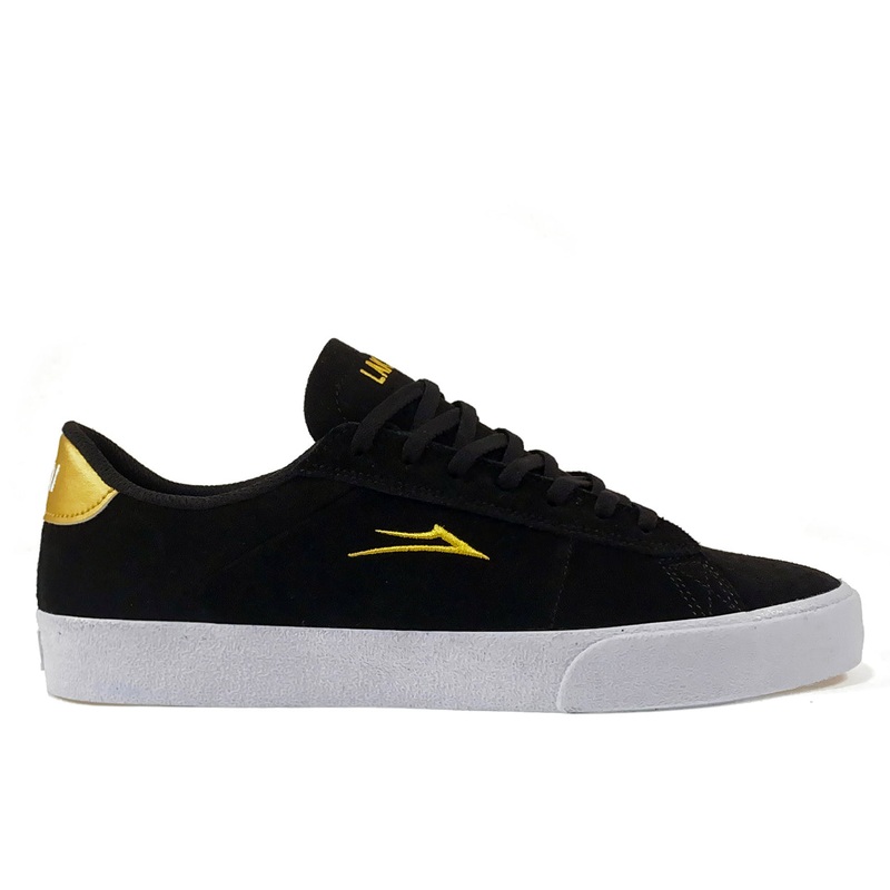 Lakai Newport – Black / Gold Suede UK 8