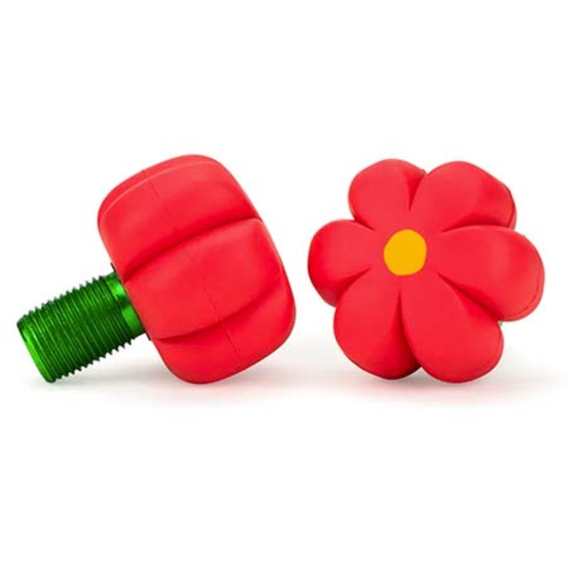 Moxi Skates Brake Pedals Toe Stops Red Carnation 45mm Diameter-22mm Stem