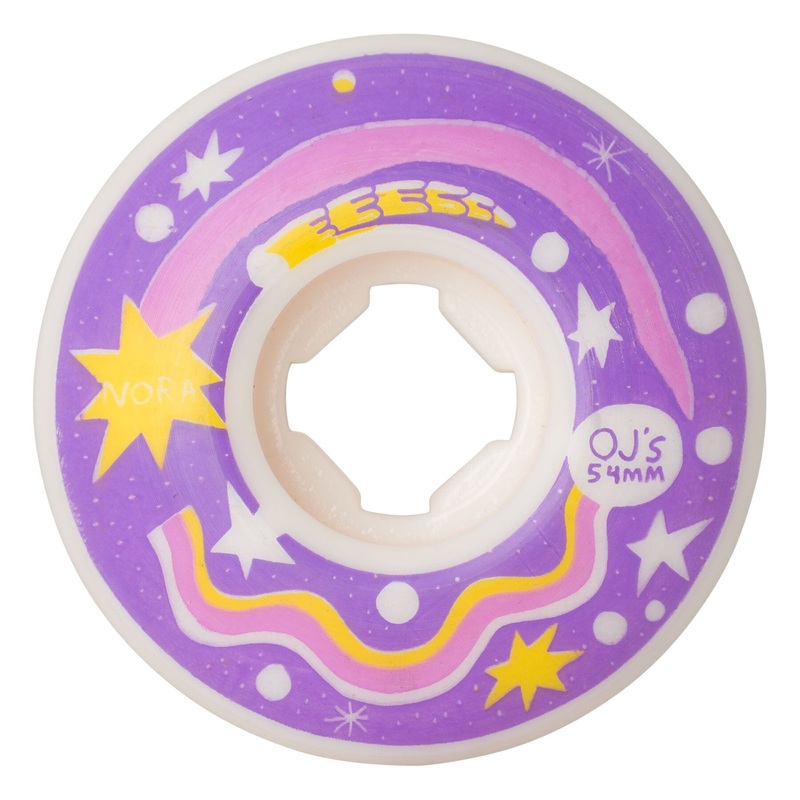 OJ Nora Dreams Elite White EZ Edge Wheels 101A 54MM