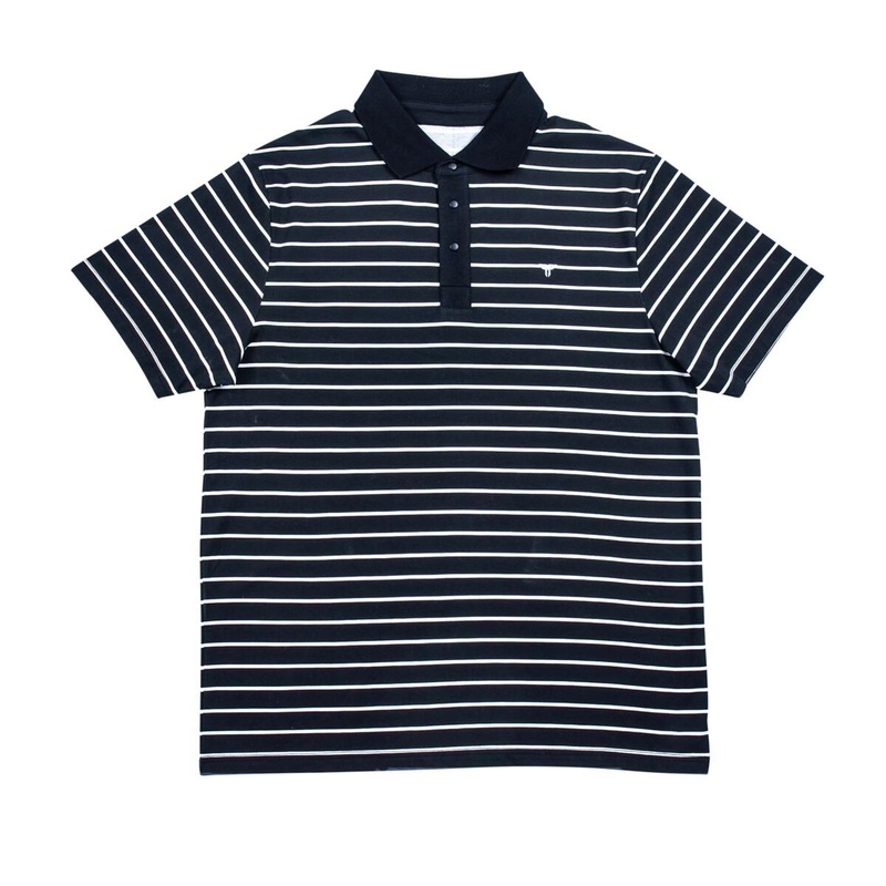 Polo Tee Black/White S