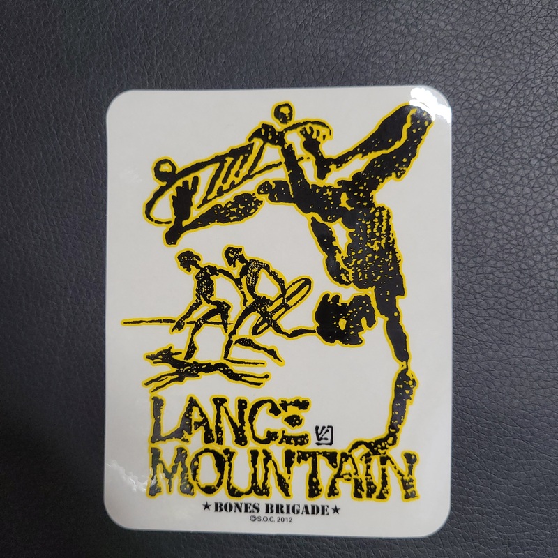 Powell Peralta LANCE NOUNTAIN Future Primitive sticker – YELLOW
