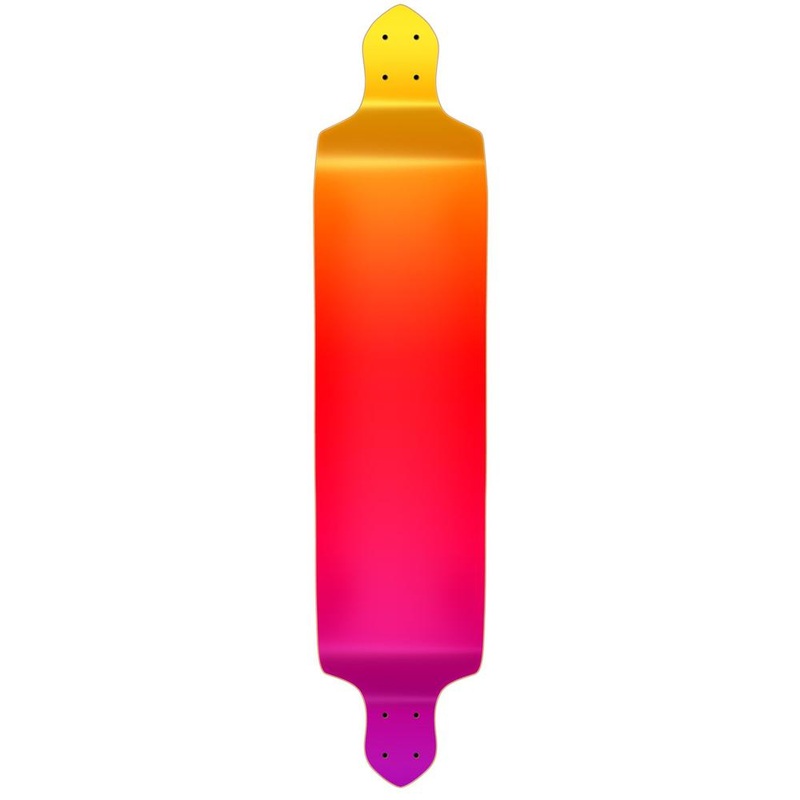 Punked Drop Down Longboard Deck – Gradient Pink Deck