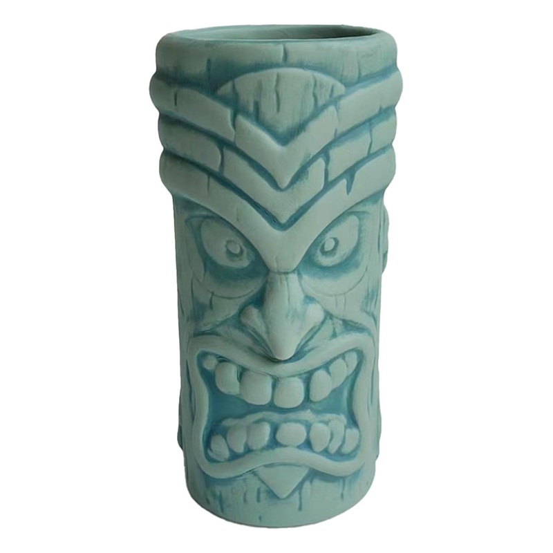 Roskopp Tiki 16oz Santa Cruz Mug Blue Patina OS