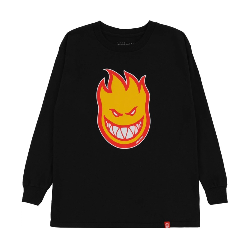 Spitfire Bighead Fill Long Sleeve T-Shirt Black/Gold/Red Medium
