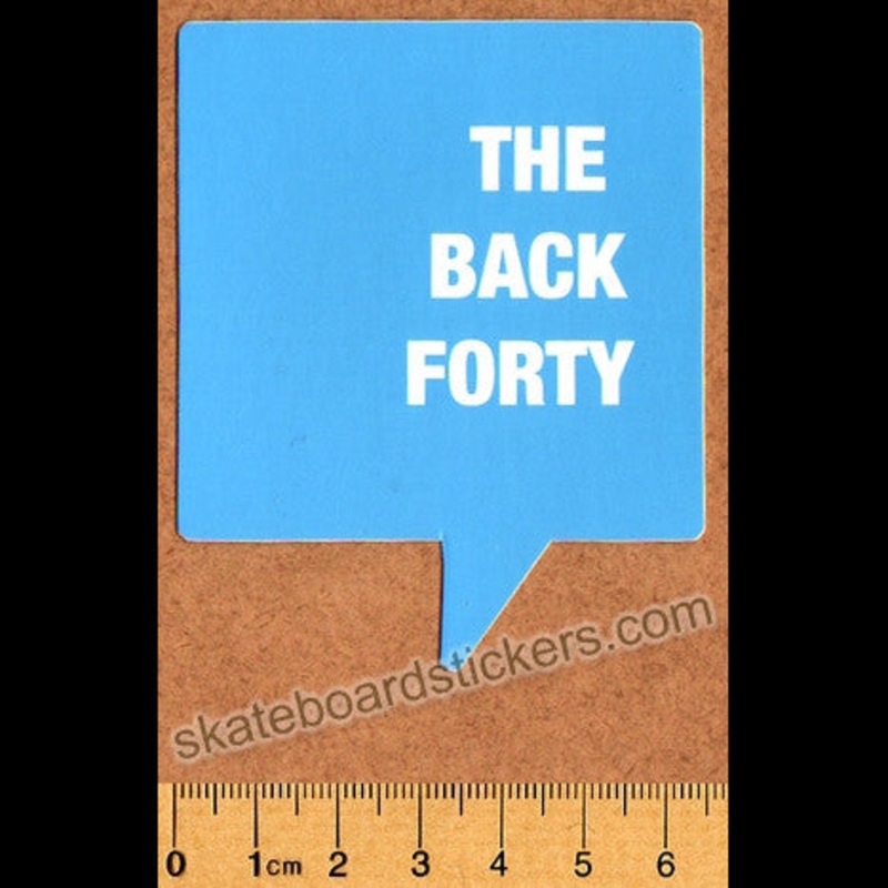 The Back Forty Skateboard Sticker – Blue