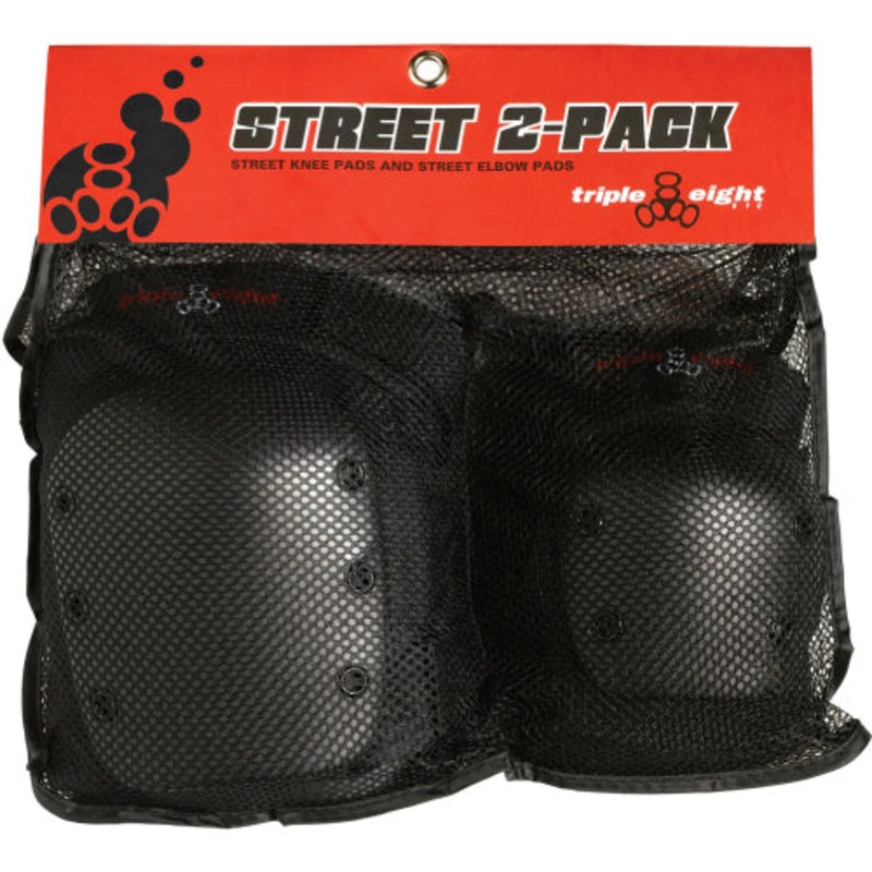 Triple Eight Street 2-Pack Pad Set – Black Small
