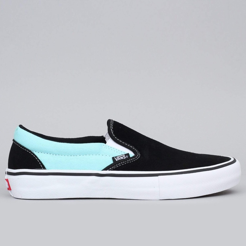 Vans Slip On Pro Shoes Asymmetry Black / Blue / Rose UK8.5
