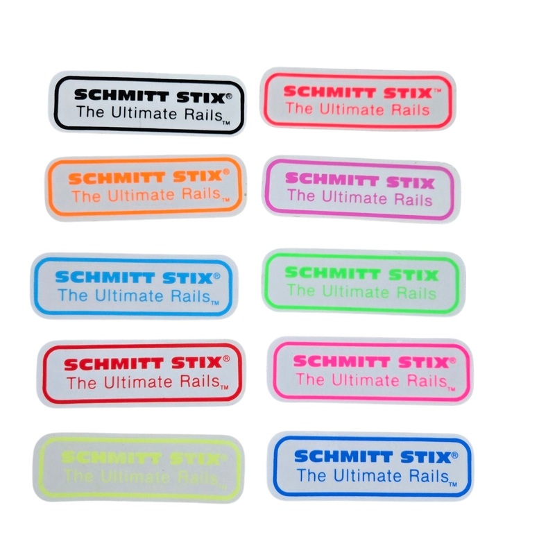 Vintage 80s SCHMITT STIX RAILS STICKER PACK (10 pc)- CLEAR