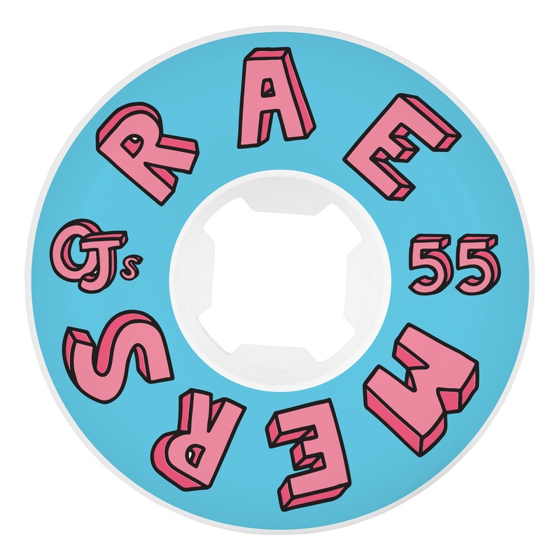55mm Raemers Foundation Pro Hardline 99a OJ Skateboard Wheels White 55mm