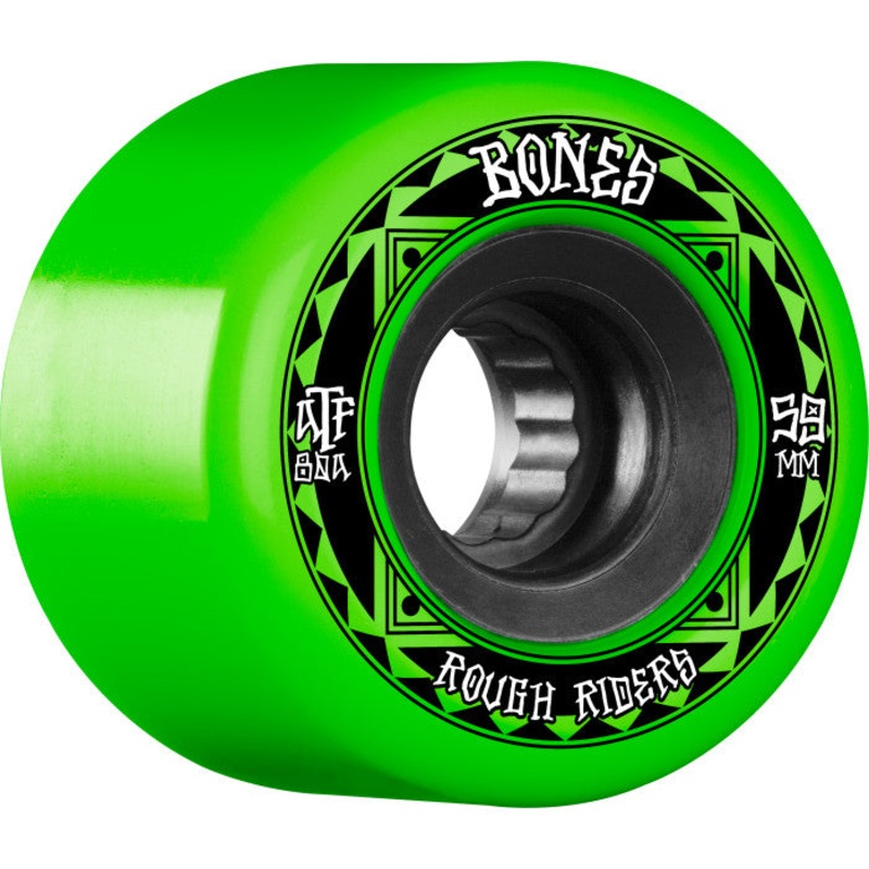 Bones 80a ATF Rough Riders Skateboard Wheels 56mm Black