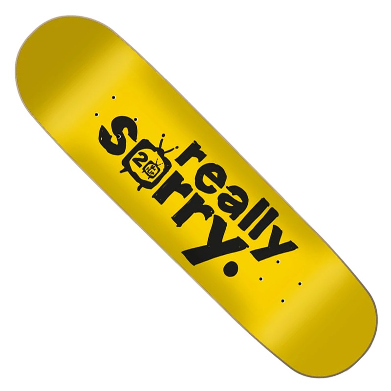 Flip Really Sorry Scribble Logo Deck Yellow 8.25 x 32.13 WB:14.25