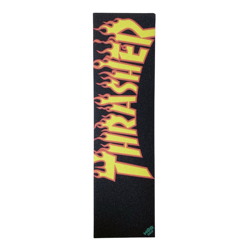 Mob 33 x 9″ Thrasher Flame Griptape Sheet – Yellow / Orange