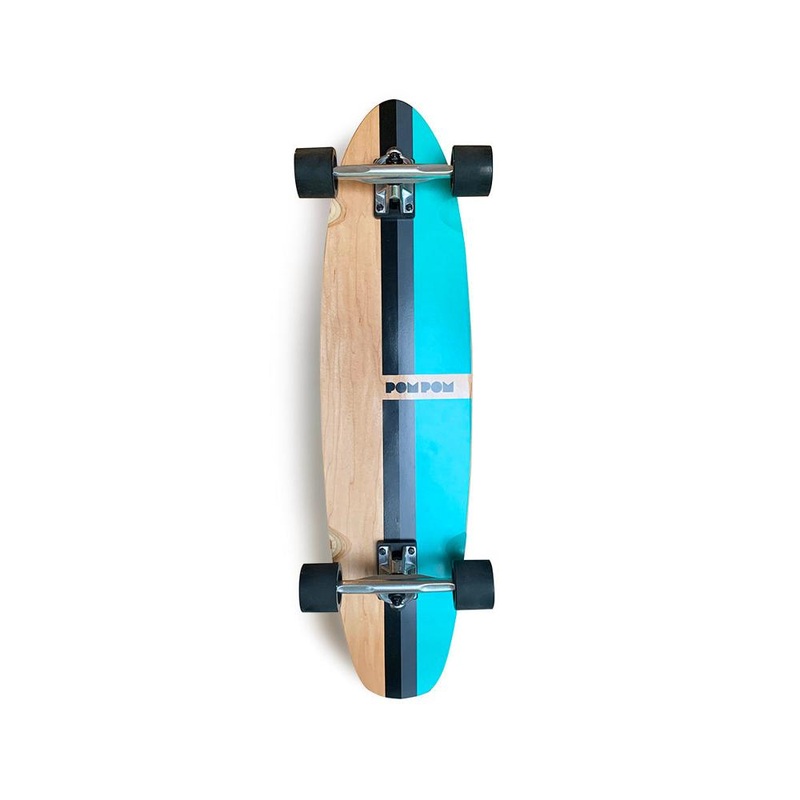 Pompom 35″ Coastal Cruiser Kicktail Skateboard Complete