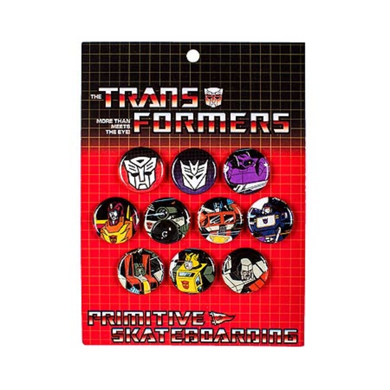 Primitive Skateboarding Transformers Button Set Multi N/A