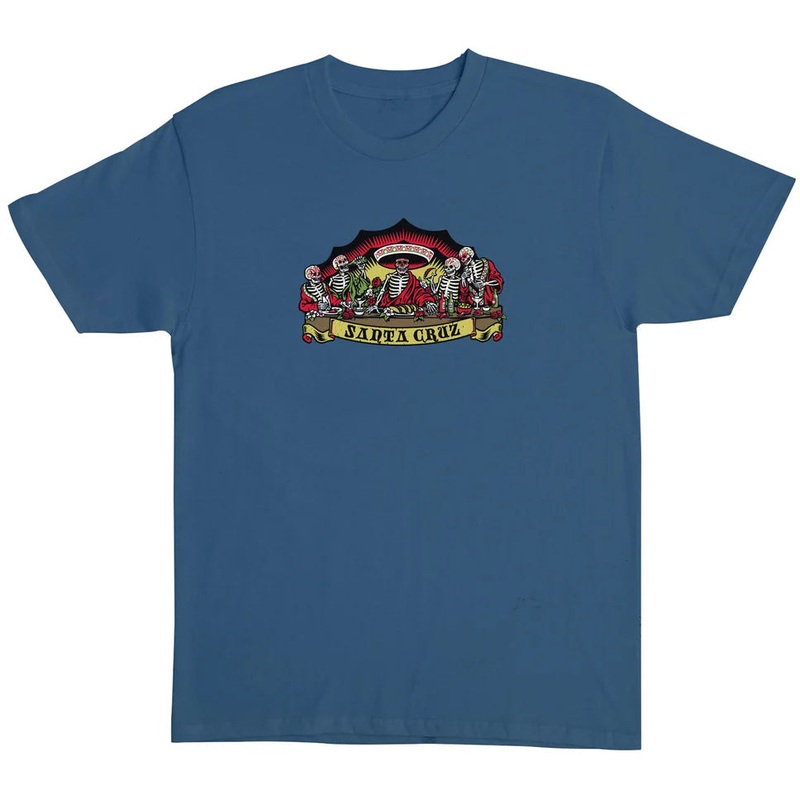 Santa Cruz Guzman Dead Diners T Shirt Blue Dusk Medium