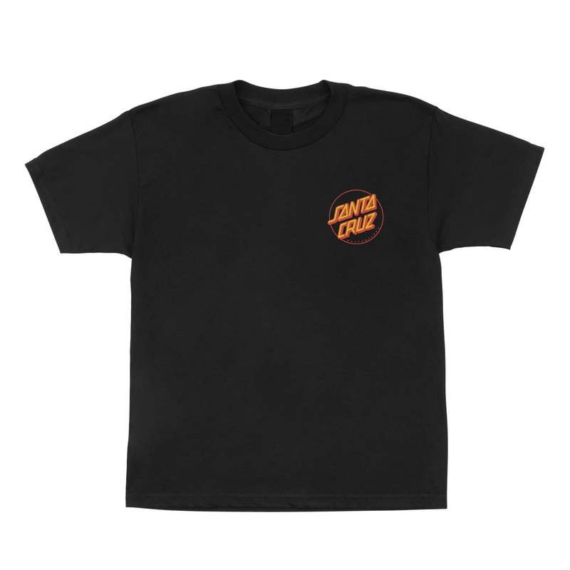 Screaming Hibiscus Youth Santa Cruz T-Shirt Black S