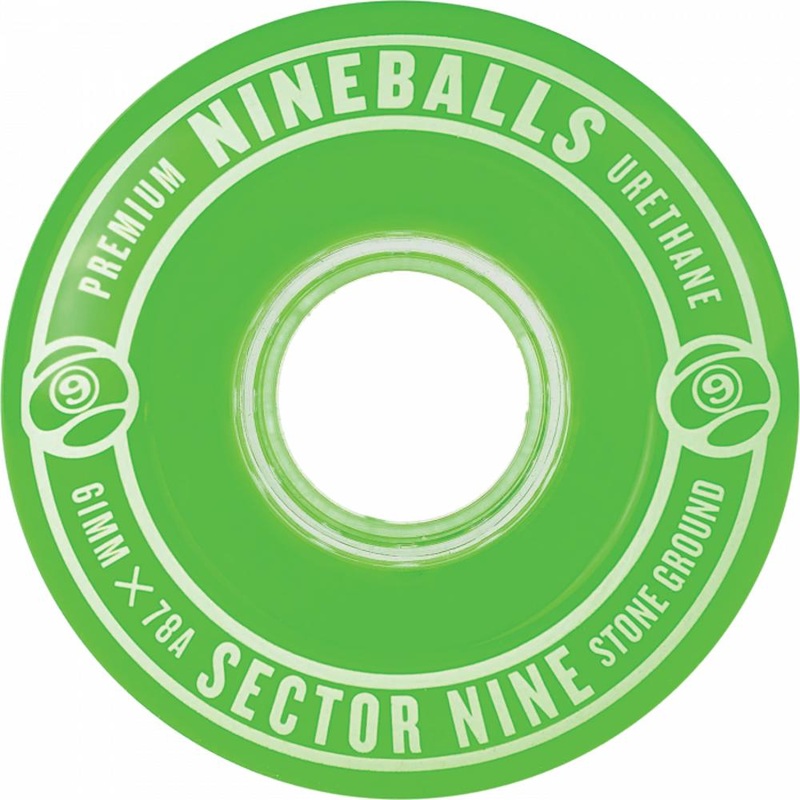 Sector 9 Nineballs 61mm 78A Clear Green Wheels | Set of 4
