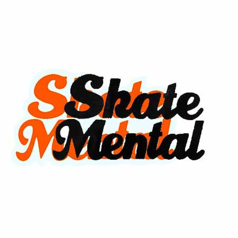 Skate Mental Classic Script Sticker Assorted 7″