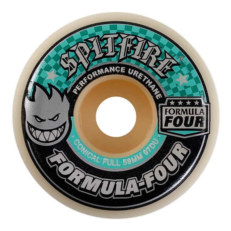 Spitfire – 58mm – 97DU Formula Four Wheels Conical Full  – Natural