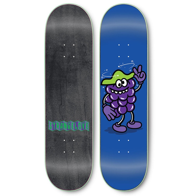 STRANGELOVE Goofy Grape – Flocked Blue 8.5″ Skateboard Deck