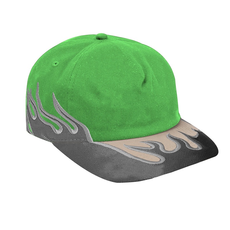 WKND Flame 5-Panel Hat Lime Green