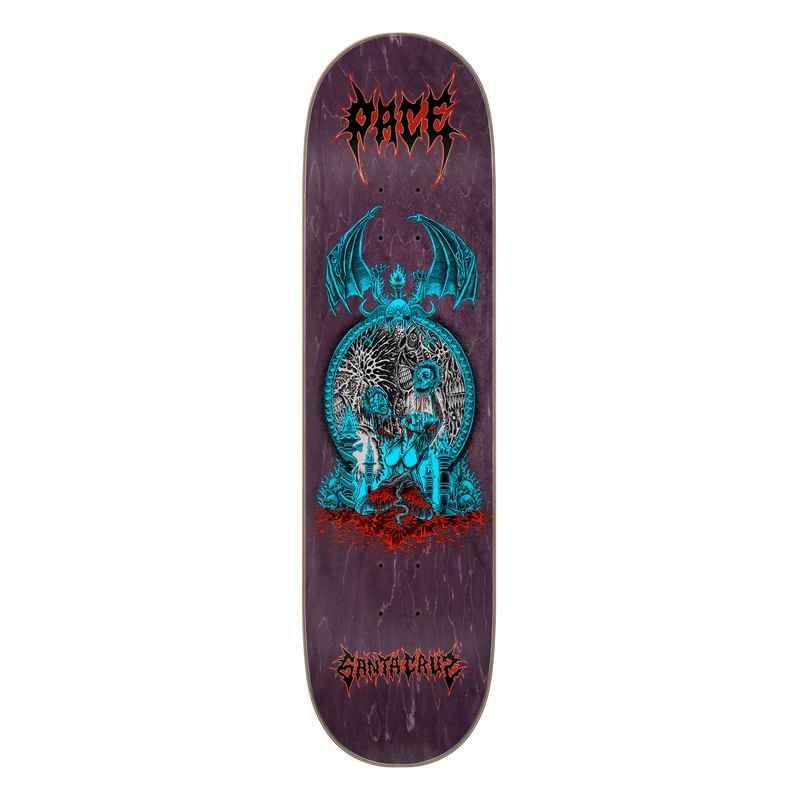 8.25in Pace Mirror Santa Cruz Skateboard Deck No Color 8.25in x 31.80in
