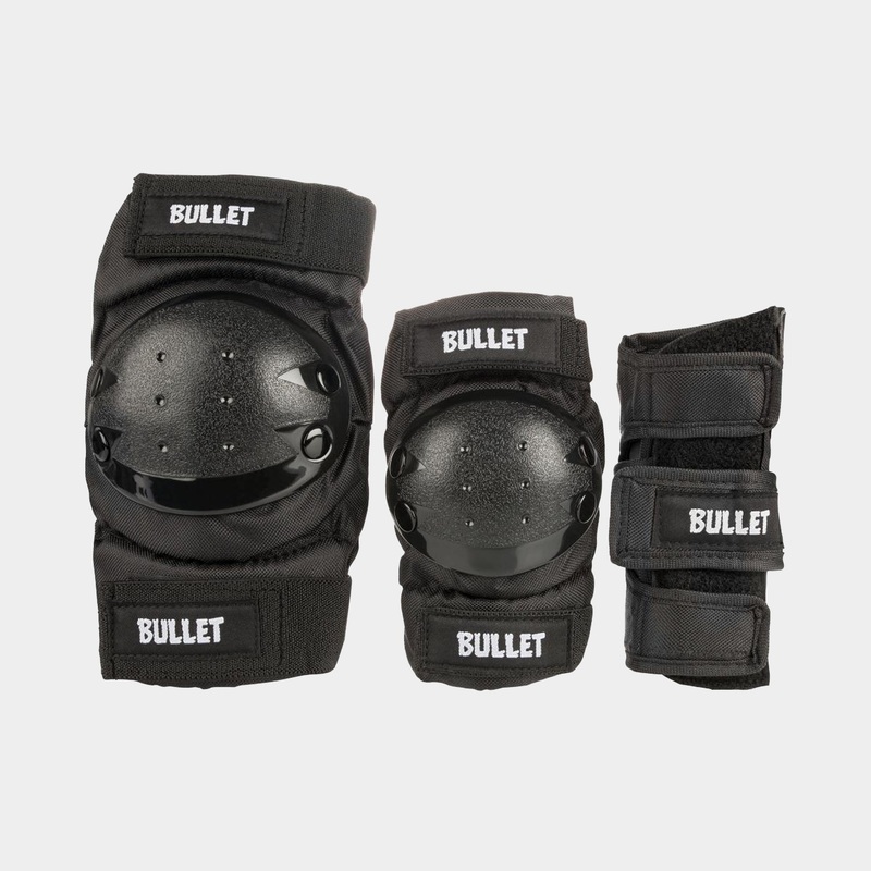 Bullet Triple Pad Set – Black Kids OSFA