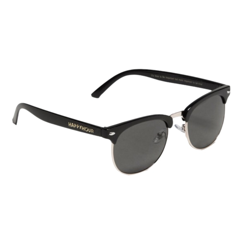 Happy Hour G2 Sunglasses Black Gloss/ Black Lens OS