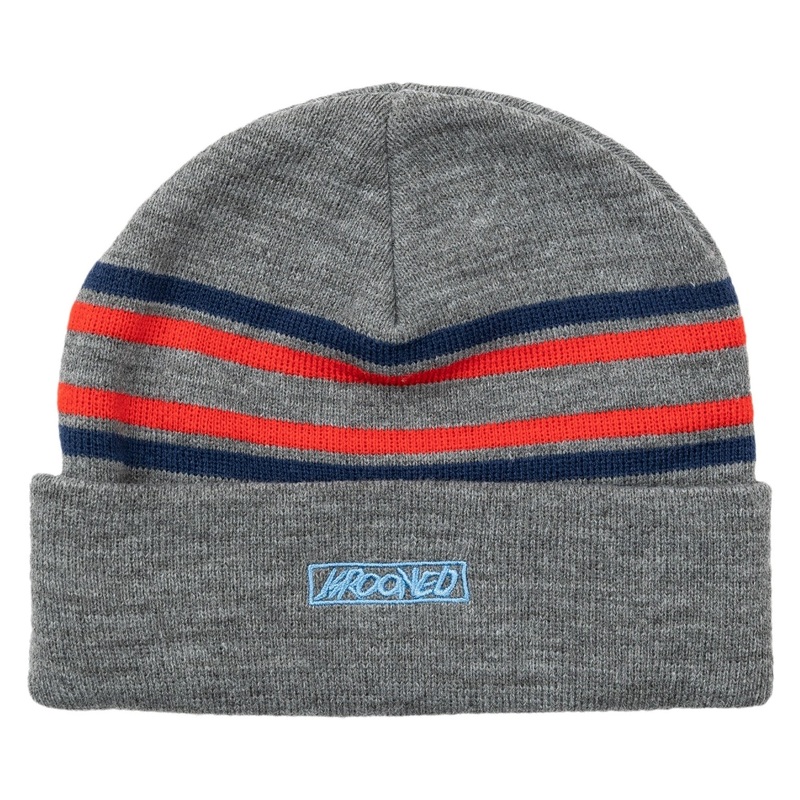 Krooked Moon Smile Beanie Heather/Blue/Red OS