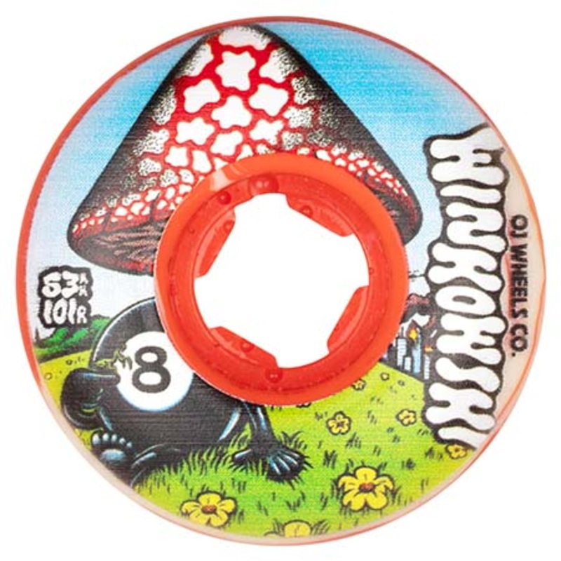 OJ 3 Erick Winkowski Mushroom Elite EZ Edge 101a Wheels Red Swirl 53mm