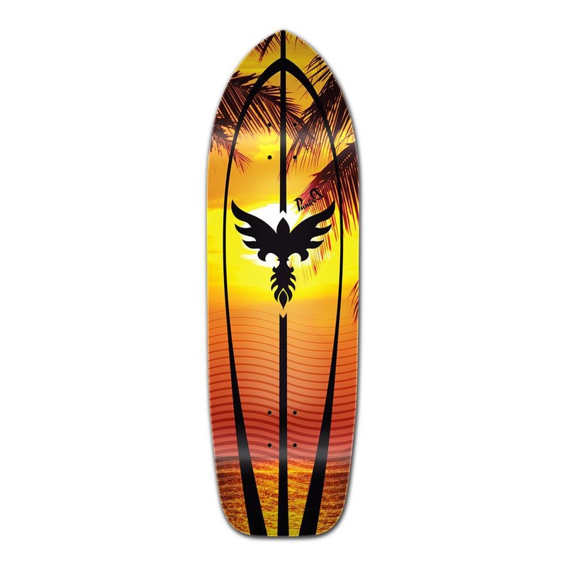 Punked Old School Longboard Deck – Sunset Deck