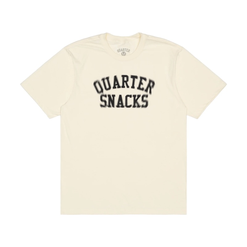 Quartersnacks Motion Arch Logo T-Shirt Cream LG